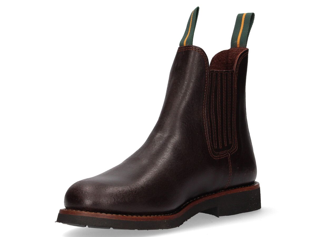 Short chestnut calf boot with elastic gusset Valverde del Camino