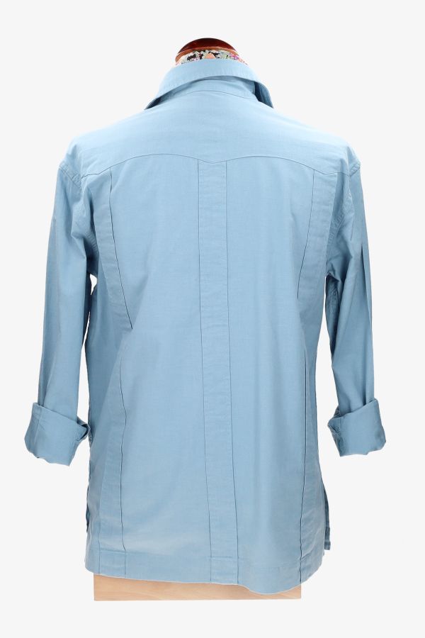 Blue Guayabera Shirt