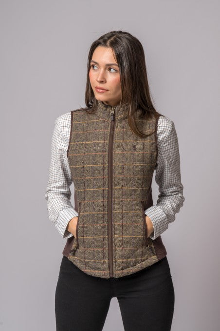 Chaleco cuadros marrón