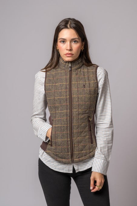 Chaleco cuadros marrón