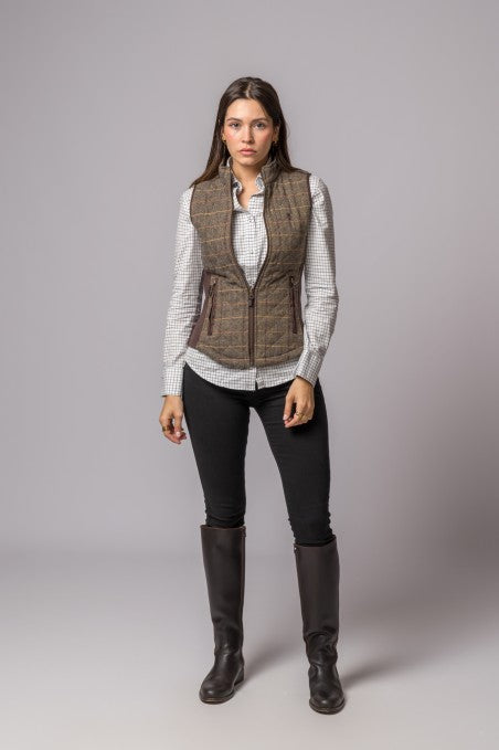 Chaleco cuadros marrón