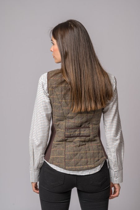 Chaleco cuadros marrón