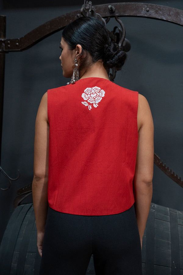 CHALECO MANILA ROJO
