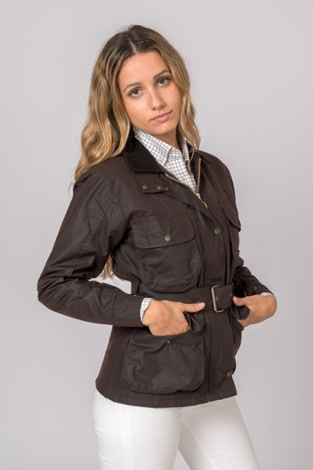 Chaqueta Encerada Pockets Marron