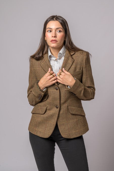 Chaqueta cuadros marrón