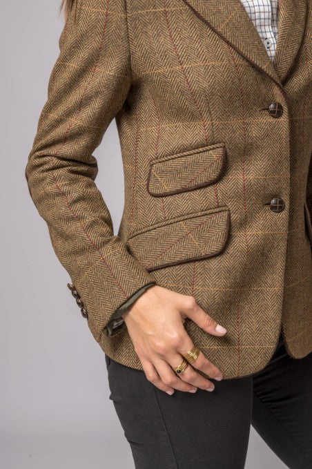 Chaqueta cuadros marrón