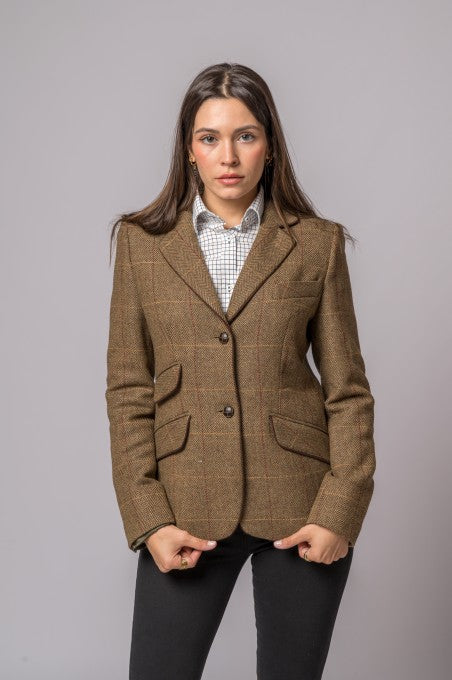 Chaqueta cuadros marrón