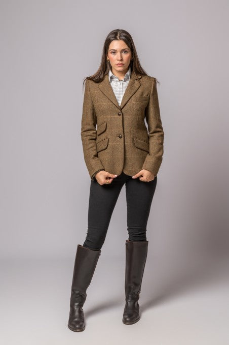 Chaqueta cuadros marrón