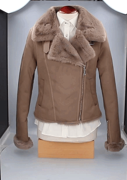 TAUPE SHEARLING JACKET