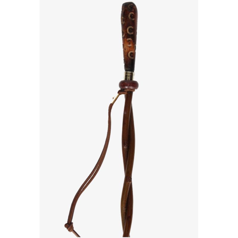 Cravache en bois tressé et teinté de micocoulier et cuir - Cravaches Cravache en bois tressé et teinté de micocoulier et cuir - Cravaches