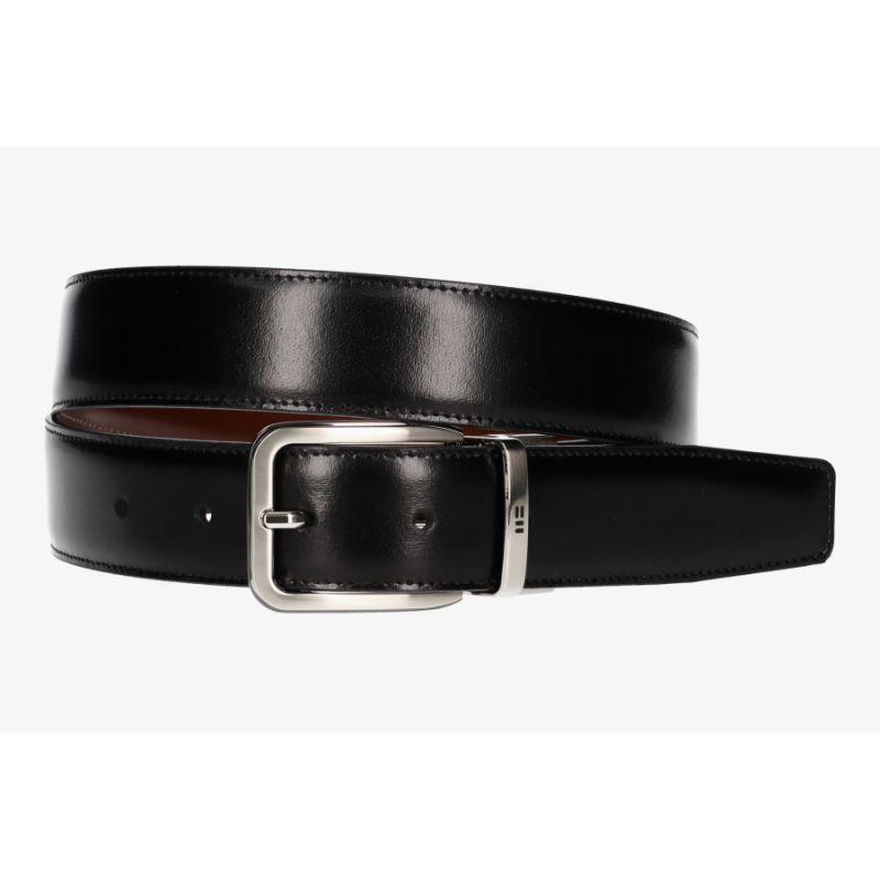 Cinturón reversible negro y marrón