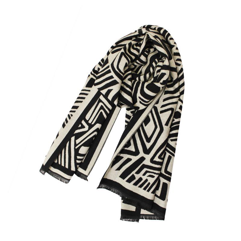 Abstract Black Scarf