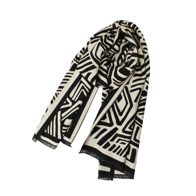 Abstract Black Scarf