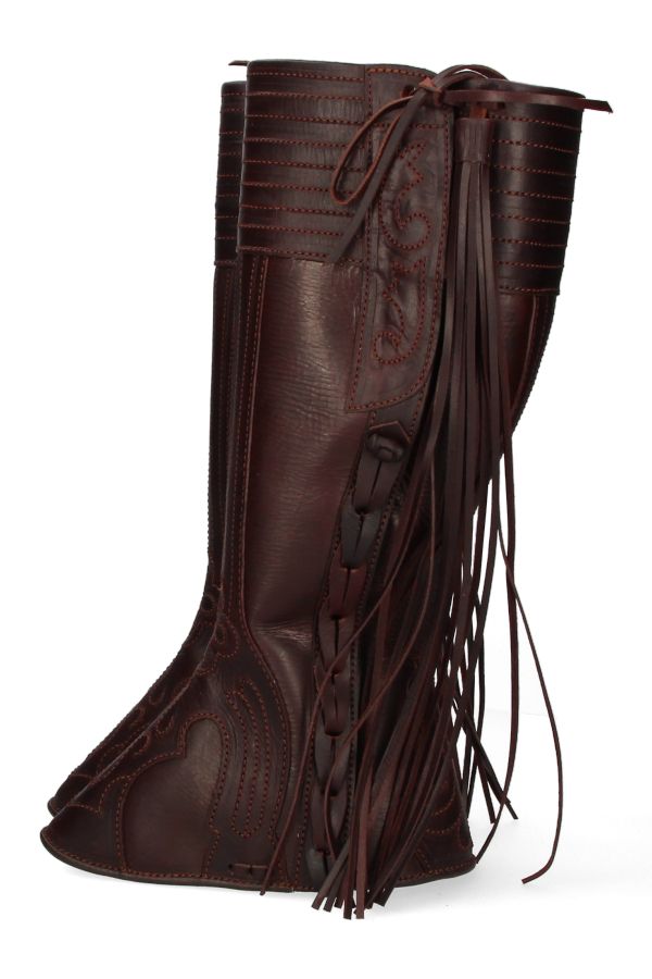 Calf walking gaiter with Valverde del Camino four-leaf clover decoration