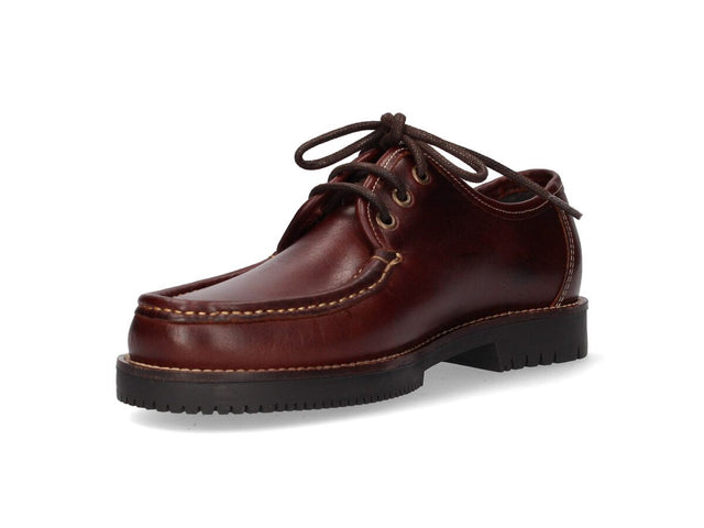 Brown Lace-Up Moccasin