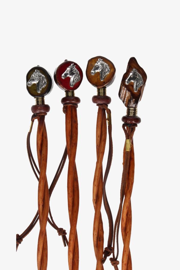 Braided Whip with Horse Handle