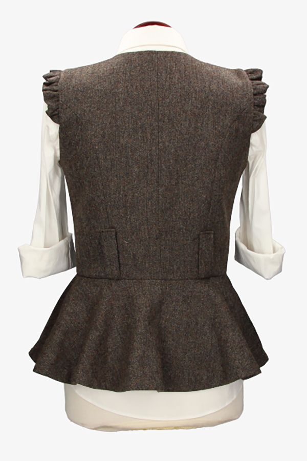 *CRETE DENIM VEST IN GREENISH