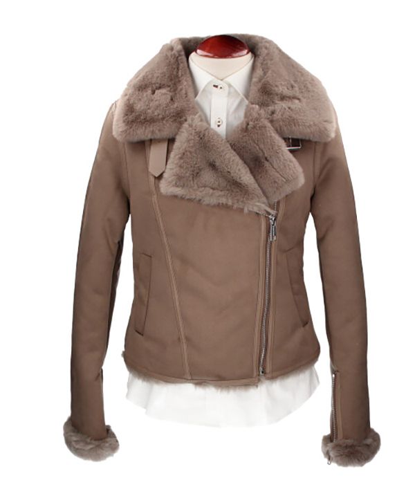 TAUPE SHEARLING JACKET