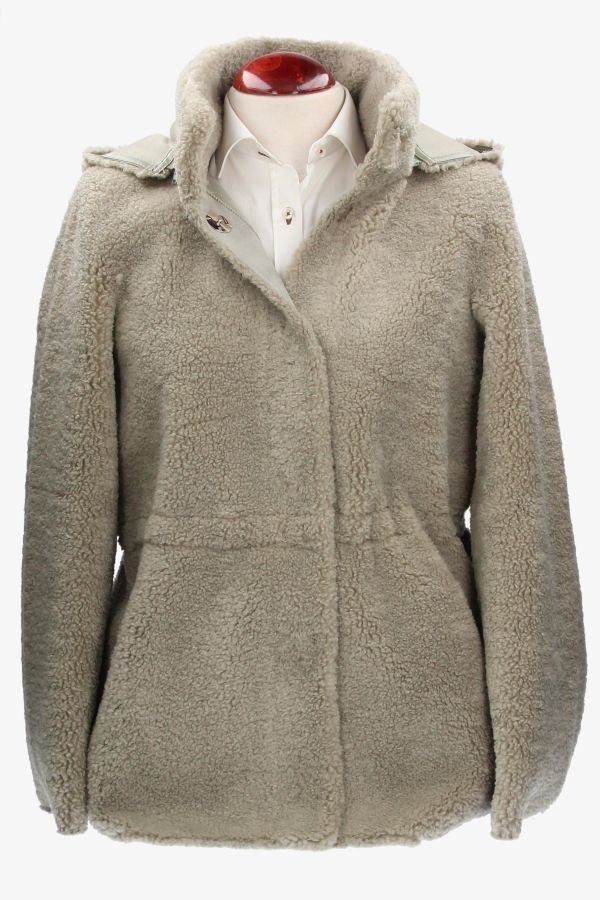 Veste à capuche réversible kaki