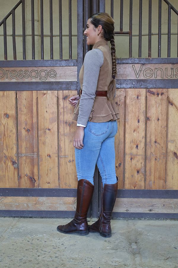 Galatea Camel Suede Vest