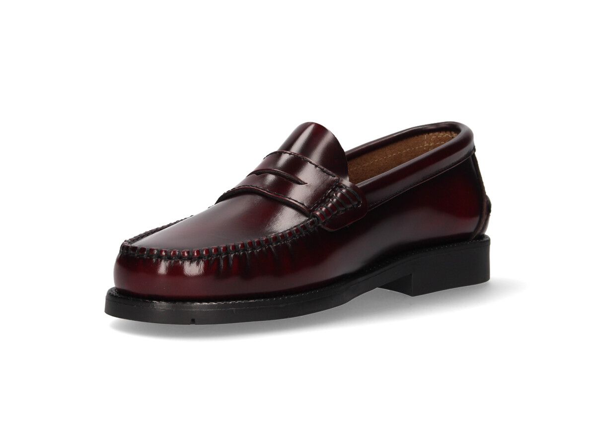 Burgundy Moccasin with Mask, Rubber Sole