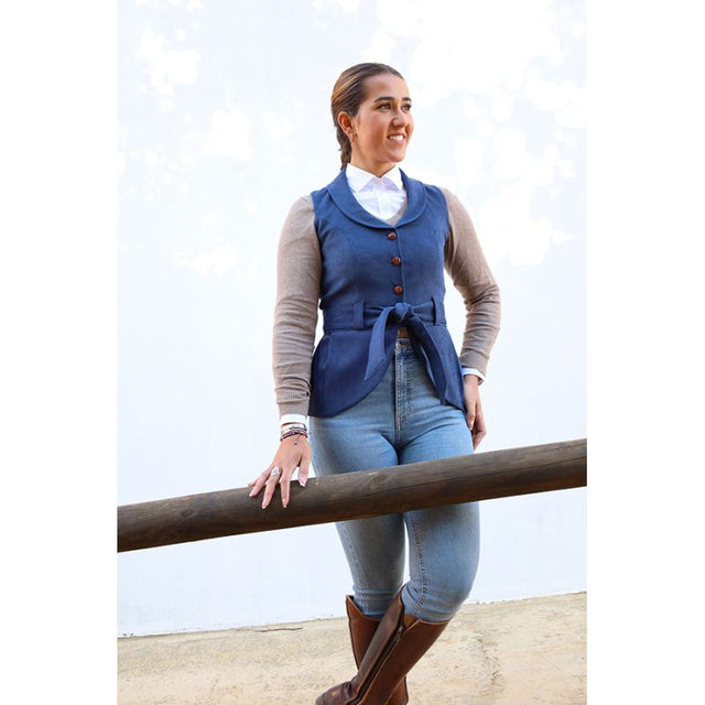 Pandora Blue Suede Vest