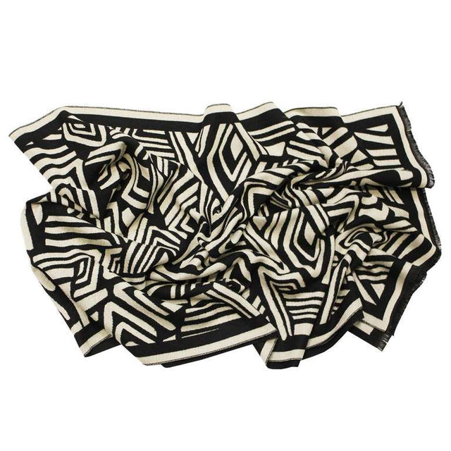 Abstract Black Scarf