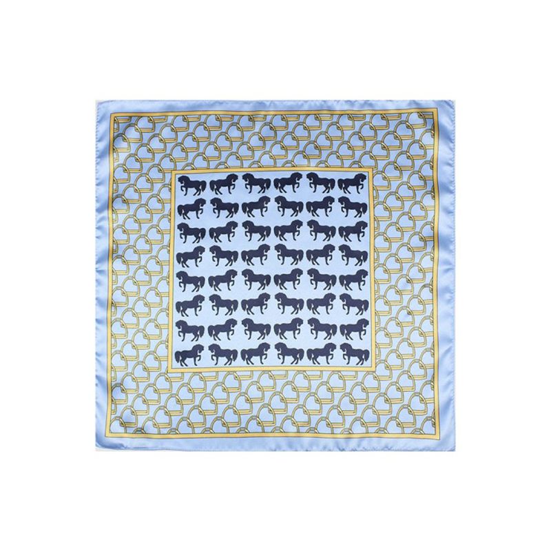 Light blue stirrups and horses handkerchief