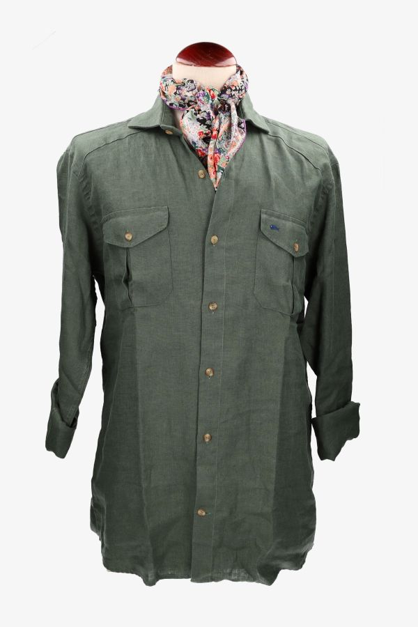 Safari green linen