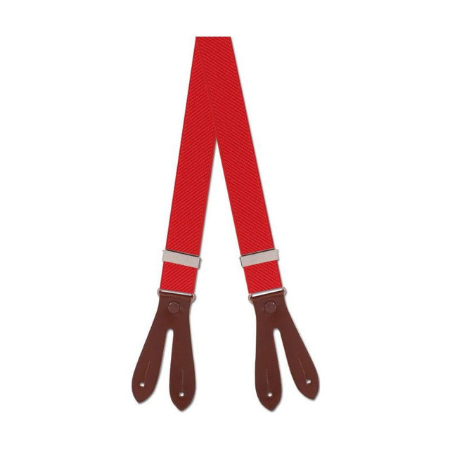 Red smooth elastic suspenders 20 mm