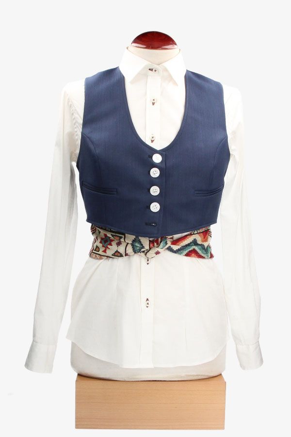 Blue Herringbone Jacket and Waistcoat