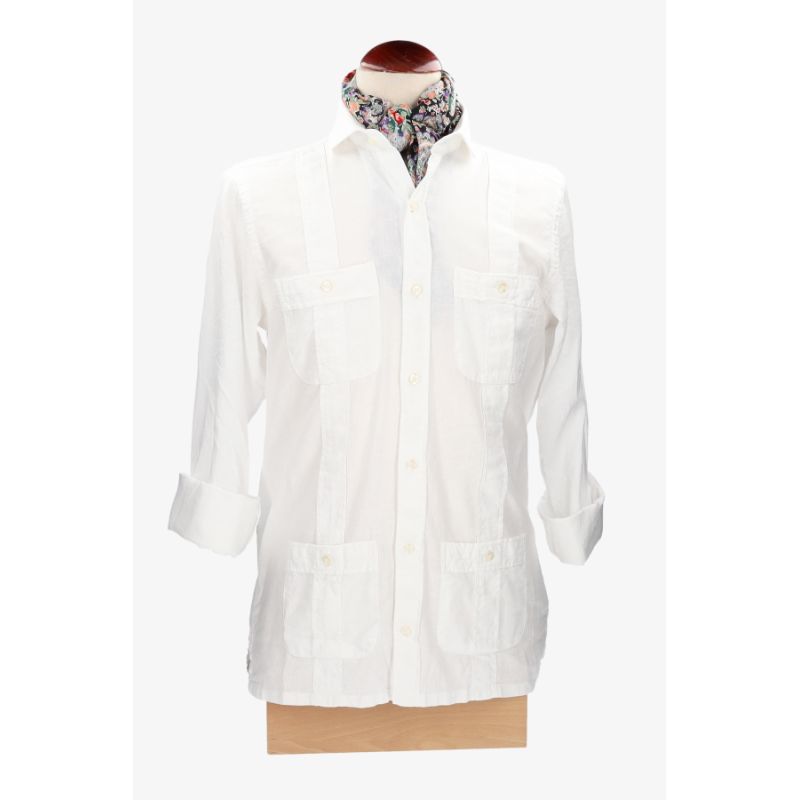 Chemise cubaine blanche
