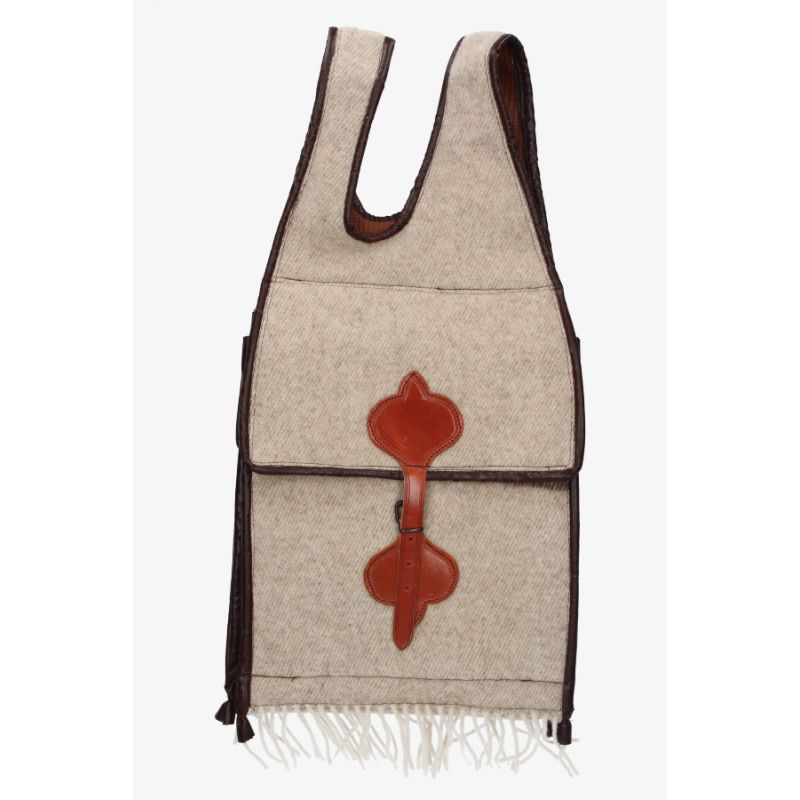 Beige Wool Saddlebag
