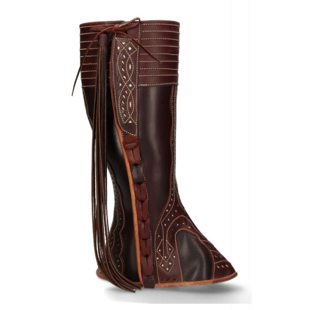 Valverde del Camino white openwork calfskin walking gaiter