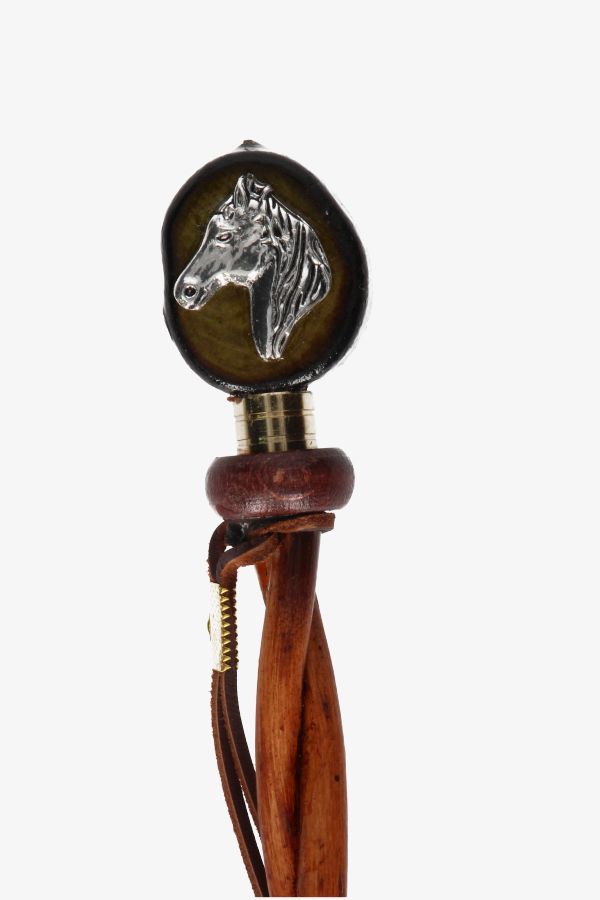 Braided Whip with Horse Handle