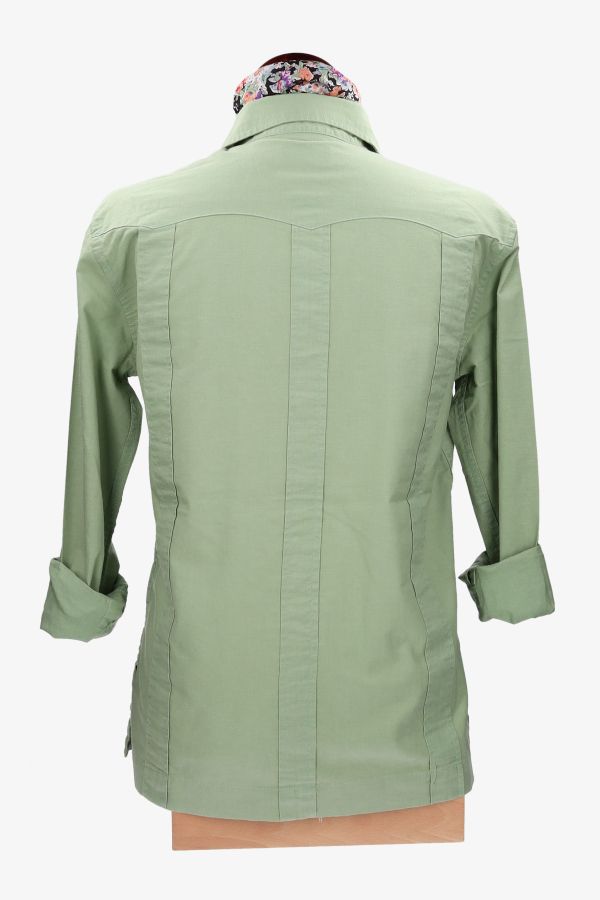 Green Guayabera Shirt