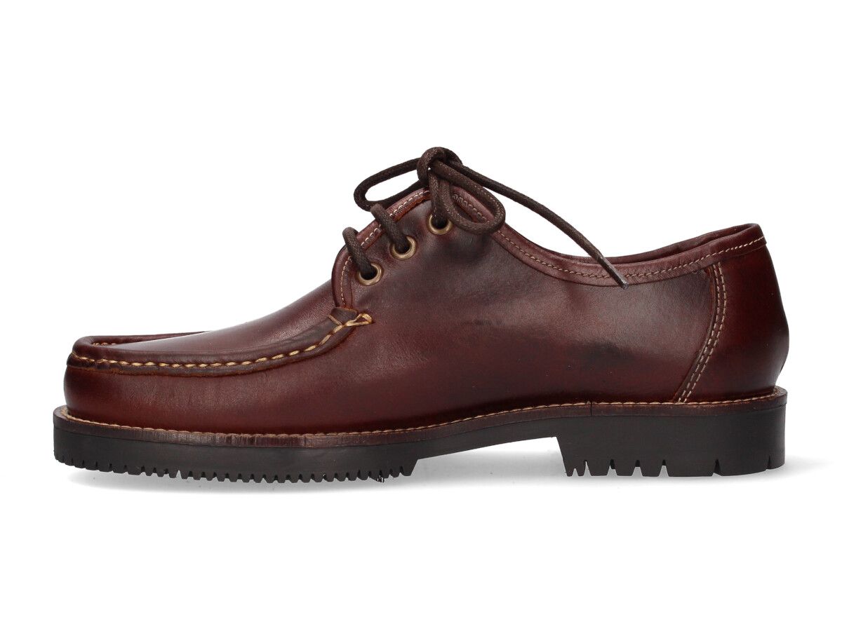 Brown Lace-Up Moccasin