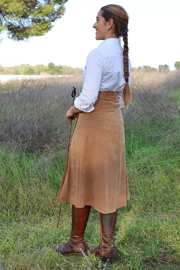 Minerva Camel Skirt