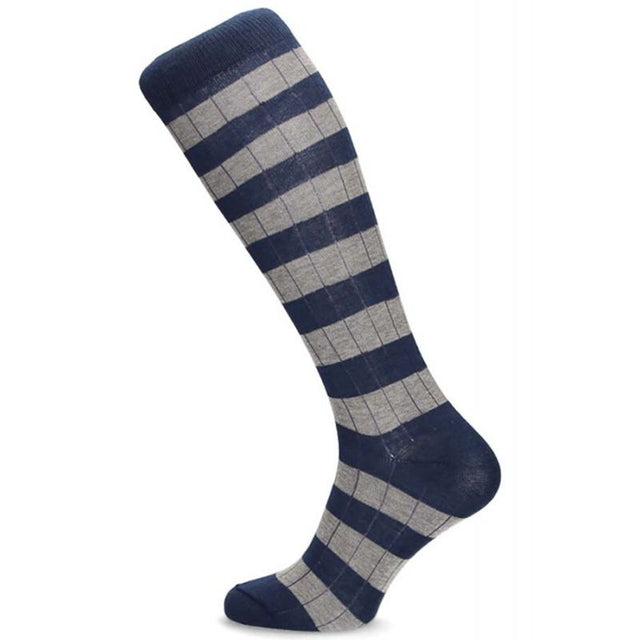Gray-Blue Striped Socks