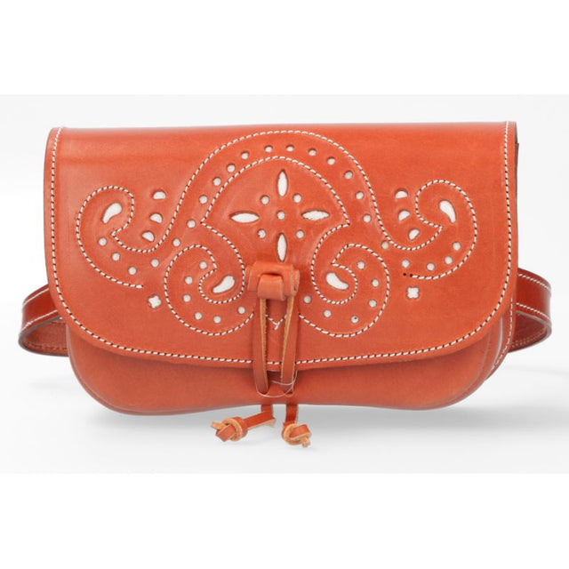 Bolso Rociero Bordado Fondo Blanco