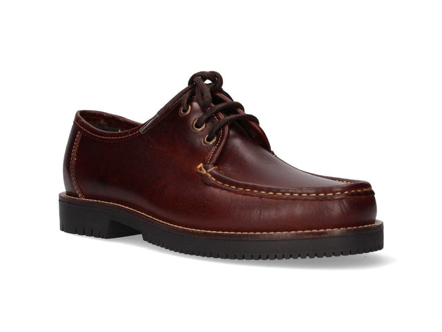 Brown Lace-Up Moccasin