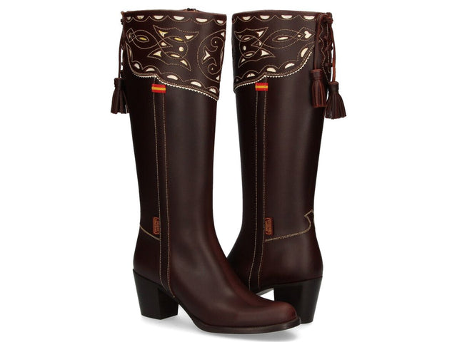 Cartujana Boot Chopped Tassels Heel Valverde del Camino