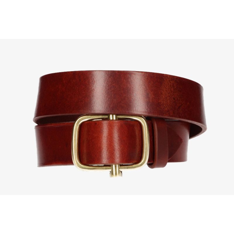 Dark Cowhide Sliding Buckle Belt