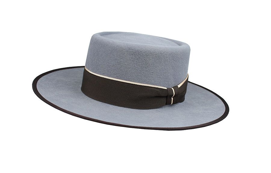 Sombrero Garrocha Gris Cinta Marrón