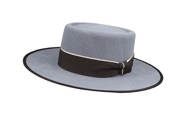 Sombrero Garrocha Gris Cinta Marrón