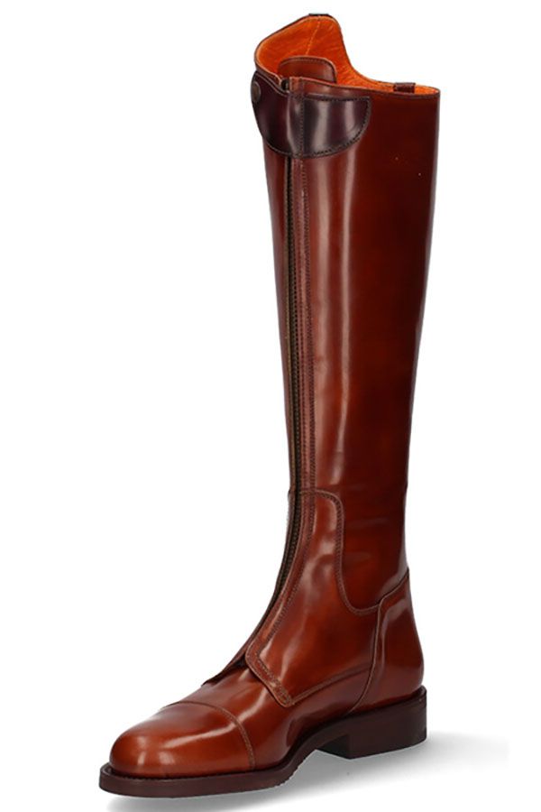 Brown Front Zipper Equestrian Boot Valverde del Camino