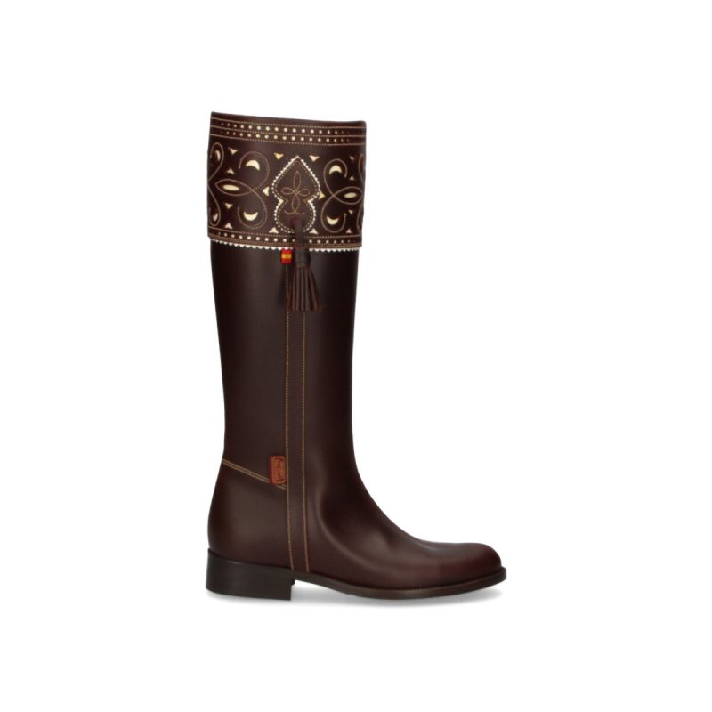 Cartujana Flat Zipper Boot Valverde del Camino