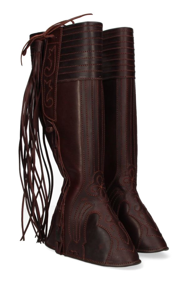Calf walking gaiter with Valverde del Camino four-leaf clover decoration