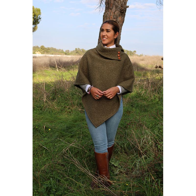 Toffee Green Poncho
