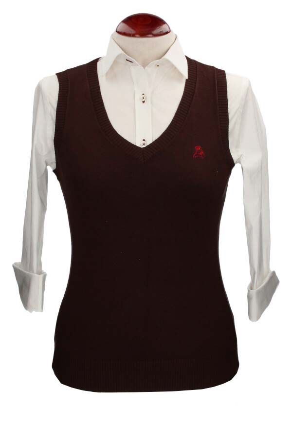 Brown Sleeveless Sweater